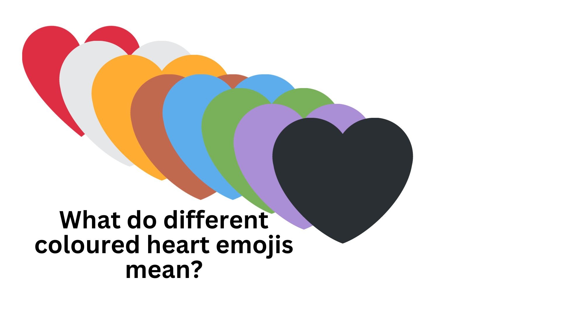 What do different coloured heart emojis mean?