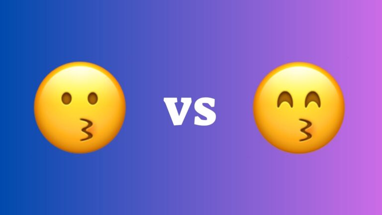 😗 vs 😙: Kissing Emojis Shyness