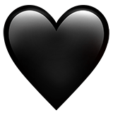 What does a black heart mean