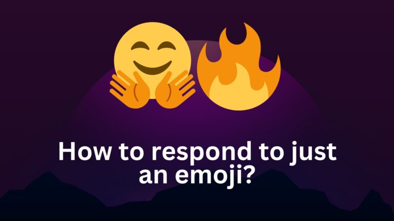 How to respond to just an emoji?